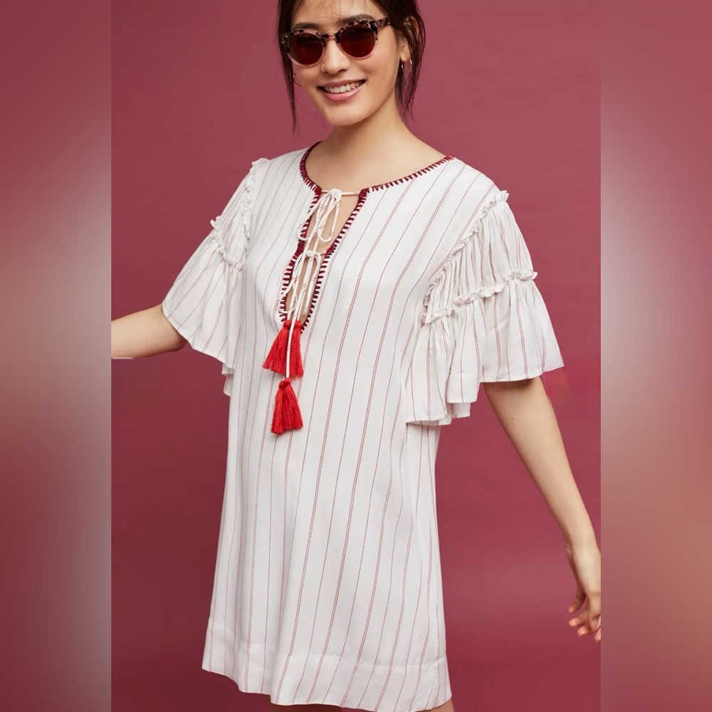 Anthropologie - Ira Tasseled Mini Dress - Picture 3 of 12